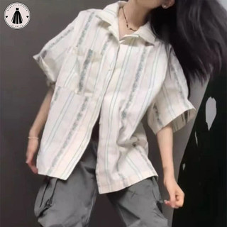 Hormoo Áo Nữ Phong Cách Nhật Bản niche Mới retro Áo Sơ Mi Tay Ngắn Mỏng Rời Áo Sơ Mi Thường Ngày