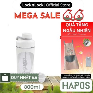 Bình lắc Whey Balance Shake it Locknlock Chính hãng, có vạch chia dung tích, quai xách HAP949WHT Trắng - HAPOS OFFICIAL