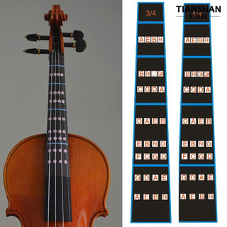 Tianshan Người Mới Bắt Đầu Thực Hành 4 / 4 3 / 4 Violin Tỉ Lệ Ngón Tay Miếng Dán Ngón Tay Hướng Dẫn Biểu Đồ