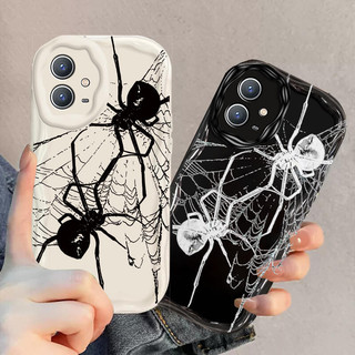 Iphone Mới In Kem Dễ Thương Cao Cấp Cặp Đôi Cổ Điển Mạng Nhện Đen Trắng Bao Gồm Tất Cả Vỏ Điện Thoại Chống Rơi Cho 7 7plus 8 8plus Xs Xr 11 12 13 14 15 Pro Plus Promax