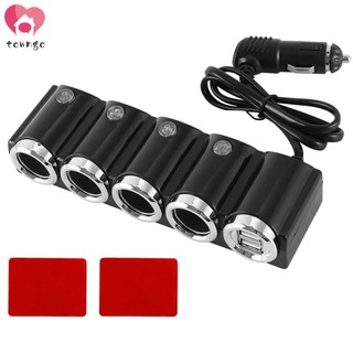 2 chiếc xe bật lửa bộ chia 4 chiều bộ sạc xe hơi với cổng sạc usb kép di động xe bật lửa ổ cắm bộ chia cho điện thoại di động gps shopskc7702