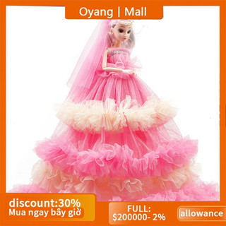 Oyang công chúa búp bê dạ hội váy bé gái quà tặng váy cưới búp bê cô dâu búp bê