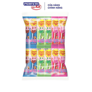 Kẹo mút Chupa Chups nhân sing gum thổi Táo Chua Chups (Gói 30 que)