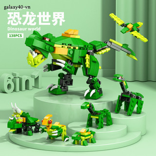 6 Trong 1 Tương Thích Lego Khối Xây Dựng Robot Trực Thăng Lâu Đài Thiết Giáp Xe Mô Hình Giáo Dục Lắp Ráp Đồ Chơi Quà Tặng