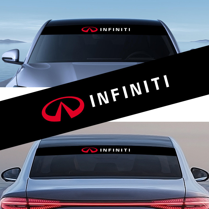 1 Miếng Dán Kính Chắn Gió Trước Ô Tô Phía Trước Và Phía Sau Đề Can Trang Trí Miếng Dán Cho Infiniti 
