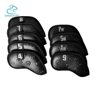 Amuzocity 9 Chiếc Golf Iron Headcover Club Head Covers Chống Trơn Trượt Irons Golfer Quà Tặng