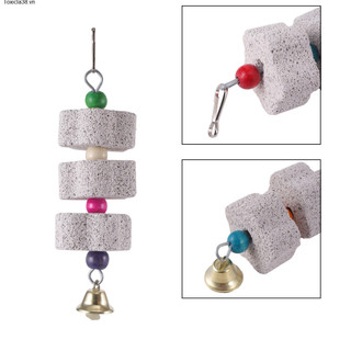 Chim mài khoáng chất molar đá vẹt vẹt đuôi dài chuông chim lồng treo nhai đồ chơi đồ chơi cho thú cưng lồng chim đồ chơi trang trí