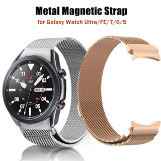 Vòng Tay Kim Loại Cho Samsung Galaxy Watch Ultra 47mm / FE / 7 40MM 44MM / Watch6 Classic 47mm 43mm 6 5 Pro 4 Dây Đeo Từ Tính