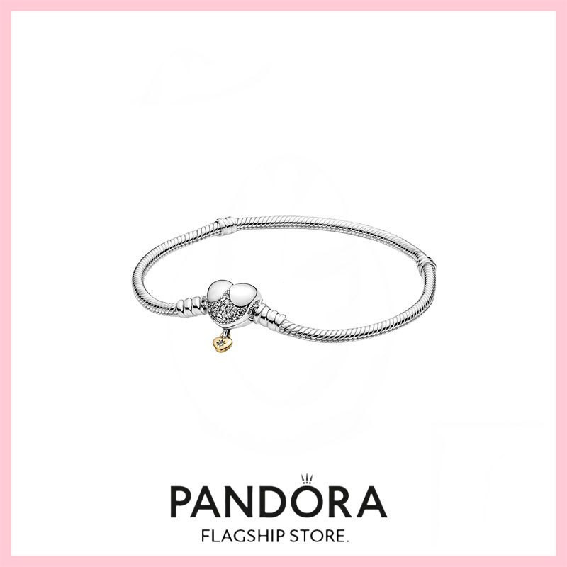 PANDORA Disney Princess Moments Heart Snake Chain Bracelet - Bạc S925 FIRO