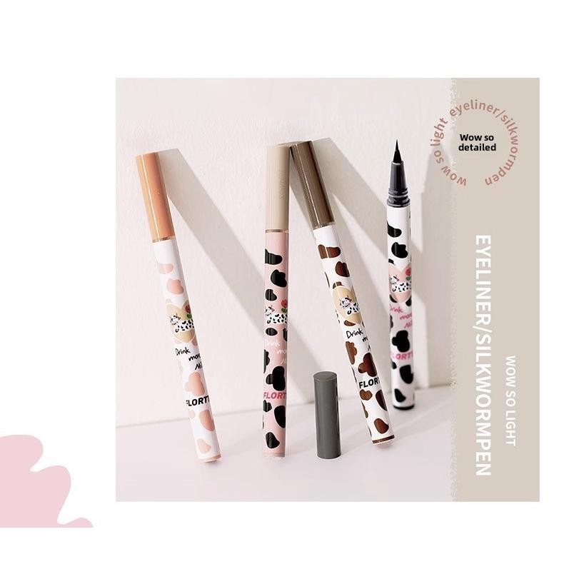 Bút Phấn Mắt, Flortte, 04 Hoa Rơi Leah, Bút Kẻ Mắt Dạng Lỏng Rất Mịn, Xuống Phác Thảo, Bút Kẻ Mắt Mà