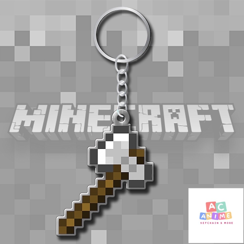 Móc khóa Minecraft Game Pixel MINECRAFT Quà Tặng Cho Cặp Đôi Bạn Bè Gia Đình