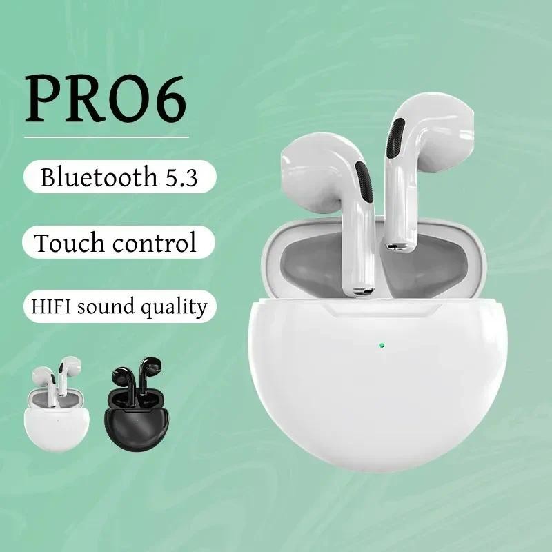 Tai nghe Bluetooth Tai nghe TWS Pro6 có Mic 9D Stereo Pro 6 Tai nghe nhét tai cho Tai nghe không dây