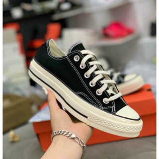 Giày Sneaker Nam Nữ Conves cổ thấp Đen Trắng  - Giày thể thao conves cổ cao đen trắng dễ phối đồ bản cao cấp full boxx