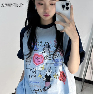 SOERVIMY áo phông áo thun nữ croptop baby tee Phong cách INS Xu hướng Comfortable WCS2440EGC 15Z240411