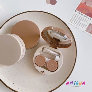 ✨️Amigoa1✨️ Hộp Đựng Đồ Trang Điểm Hình Tròn Kiểu Dáng Đơn Giản 2024