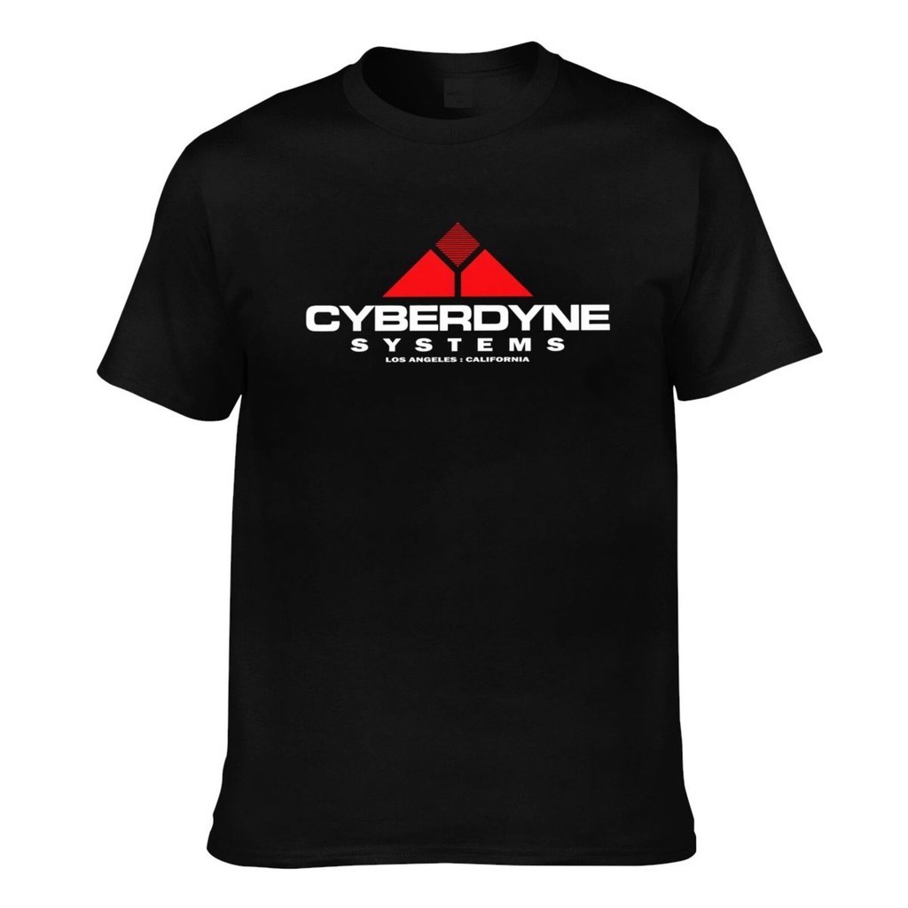 Terminator Arnold Schwarzenegger Skynet Cyberdyne Systems Logo Áo thun nam thông thường