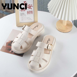 YUNCI  dép cross sục nữ 2023 HOTSALE Giày slip-on Phong cách thể thao Thoáng khí Màu sắc đa dạng Đa năng Thanh lịch FDL2440NAD 16Z240415