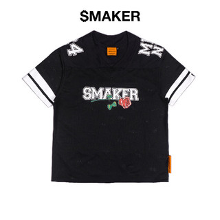Áo thun vải lưới thoáng mát có hình hoa hồng - roses & money mesh tee in black