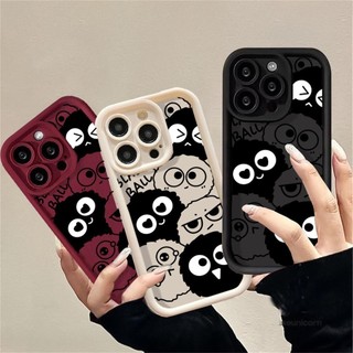 Phim hoạt hình dễ thương Monster Ball Monster Couples Vỏ cho Samsung Galaxy A55 A35 A25 A54 M54 S23 S24 Plus Ultra S23FE Biểu hiện ngộ nghĩnh Vỏ điện thoại cạnh silicon mềm chống sốc