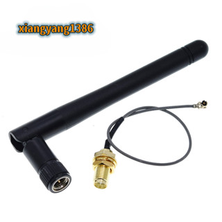 Ăng-ten trên không 2.4GHz 3dBi WiFi 2.4G, Bộ định tuyến không dây SMA-KY, Nam + 15cm PCI U.FL IPX sang SMA-KY, ESP8266 ESP32 Cáp đuôi lợn đực