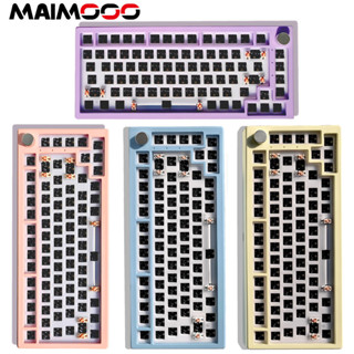 Maimooo MLK75 Macaron Color Kit Dòng bàn phím cơ 75% Bố trí 82 phím Cấu trúc đệm Bluetooth / 2.4G / USB Có dây HotSwap DIY Bàn phím trò chơi