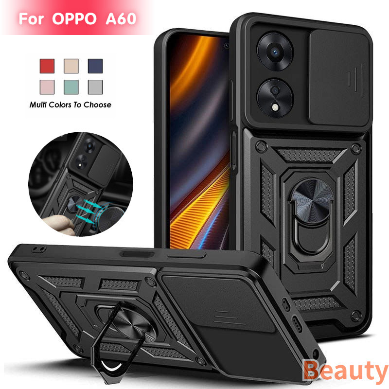 Ốp Lưng OPPOA 60 Ốp Lưng Cho OPPO A60 A79 A 60 Vỏ Điện Thoại CPH2631 Ốp Lưng Chống Sốc Xe Vòng Đứng 