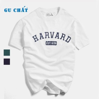 Áo Thun Nam In Logo Harvard GU CHẤT Cá Tính -Thun Mềm Mịn, Thoáng Mát GUTN01