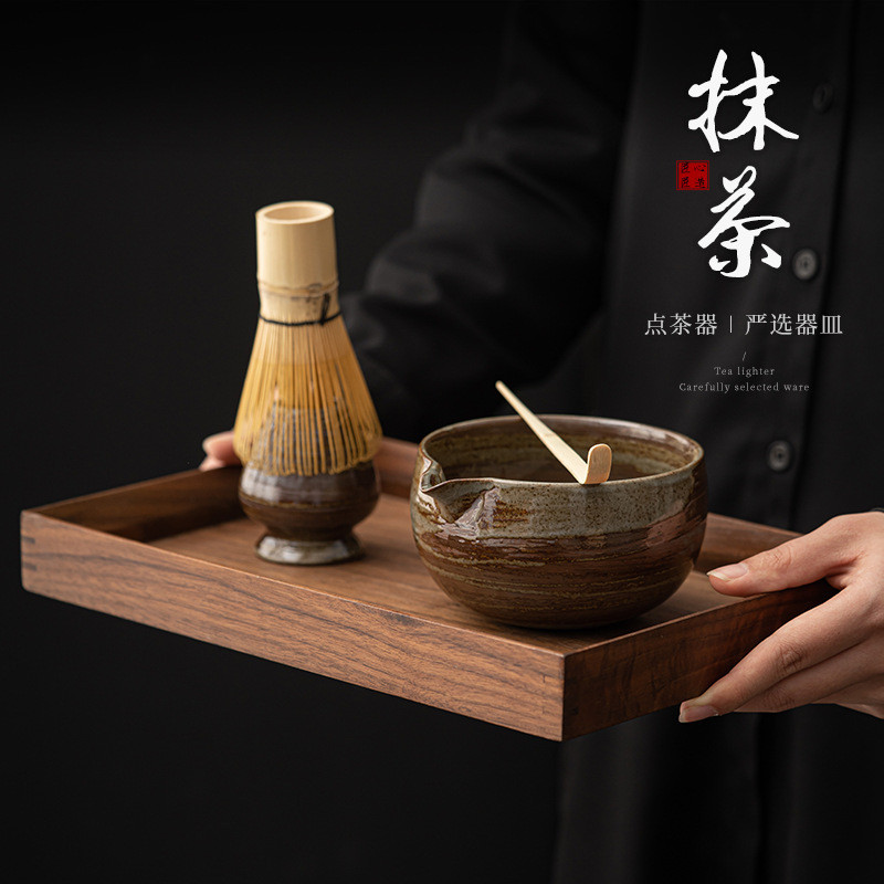 Nhật Bản Matcha Bộ 4 Món Matcha Bát Matcha Khuấy Matcha Giá Đỡ Bàn Chải Matcha Làm Matcha Dụng Cụ Ma