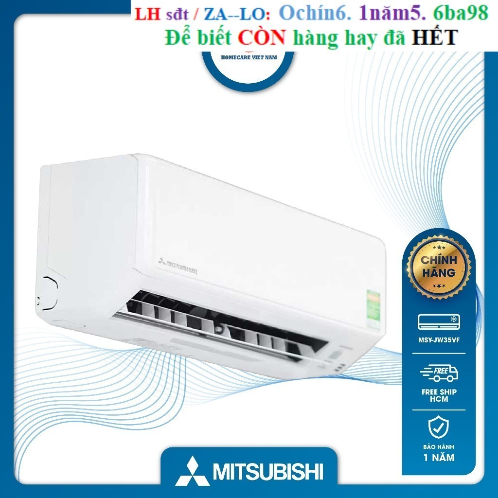 Rẻ [Chính Hãng] Máy lạnh Mitsubishi Electric  MSY/MUY-JW35VF Inverter 1,5 HP Chính hãng