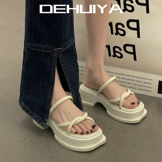 DEHUIYA dép nữ dép sandal nữ đế cao đi biển Thoải Mái Xinh Xắn Êm ái Phóng khoáng Chất liệu tốt Tự tin B28G0VX 20Z240516