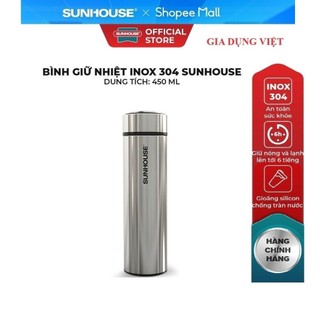 Bình giữ nhiệt inox 304 sunhouse 450ml ks-tu450i