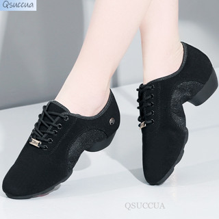  Qsuccua Người Lớn Nữ Nhảy Latin Vải Oxford Cao Su Thấp Đế Mềm Trong Nhà Và Ngoài Trời Giày Thể Thao Khiêu Vũ 