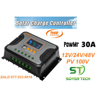 Bộ điều khiển sạc pin năng lượng mặt trời 30a pwm màn hình lcd 12v / 24v / 36v / 48v-mẫu mới pstar