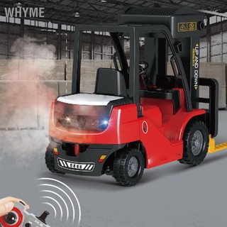 WHYME Đồ chơi xe nâng điều khiển từ xa 2.4G Cần cẩu nhạc phun đa năng cho trẻ em