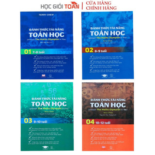 Combo sách Đánh Thức Tài năng Toán học 1 2 3 4 sách toán lớp 1 đến lớp 5 (4 cuốn 7-12 Tuổi)