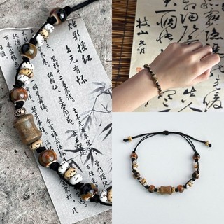 Mới Retro Tre Phong Cách Dân Tộc Vòng Tay Bé Gái Tăng Lên Vòng Tay May Mắn