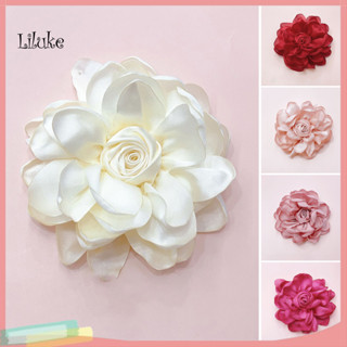 Lk Satin Hoa Hồng Xò Kẹp Satin Hoa Hồng Thổ Cẩm 10cm Hoa Hồng Vải Phụ Kiện Phong Cách Kẹp Tóc Ve Áo Pin Cho Nữ Quần Áo Túi Diy Corsage