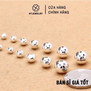 Bạc 925: hạt bi bạc trơn cỡ 3mm htjewelry ph586