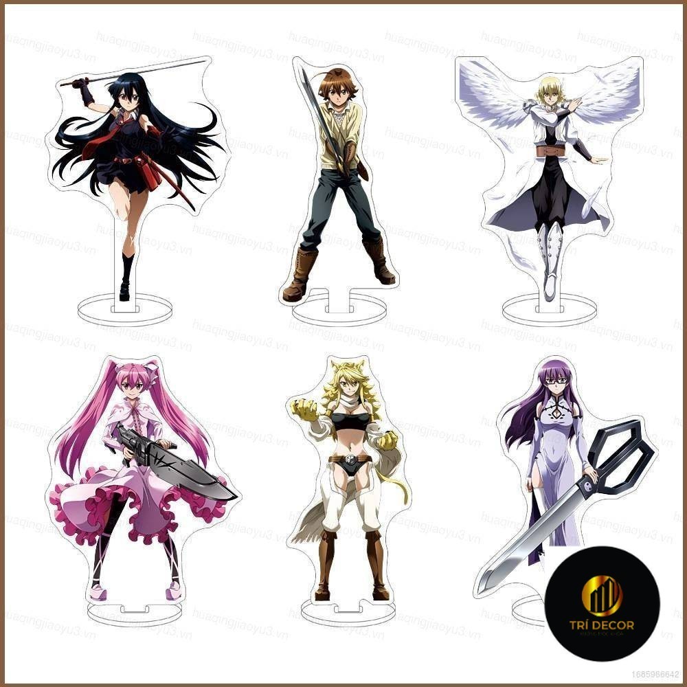 Akame ga Kill Hình Mô Hình Đồ Chơi Acrylic Đứng Anime Tấm Giá Đỡ Akame Tatsumi Mỏ Trang Trí Nhà Bộ S