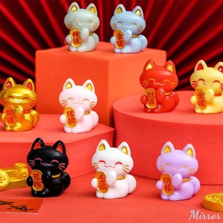 ♕ Micro Cảnh Mèo Sáng Tạo Dễ Thương Chúc May Mắn Búp Bê Mèo May Mắn Phụ Kiện Trang Trí Tự Làm Đồ Trang Trí Máy Tính Để Bàn Xe Hơi
