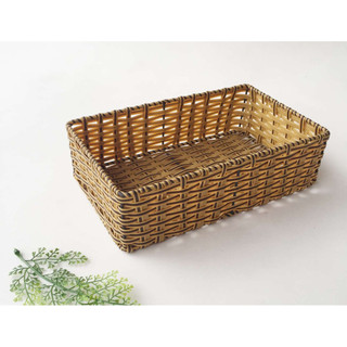 Rổ Đựng Gia Vị, Rổ Nhựa Đan Giả Mây Vuông, Chữ Nhật( Đủ Size) Chất Liệu Bền Chắc Dày Dặn, Tiện Lợi, Mẫu Mã Đẹp Mta-Mart2