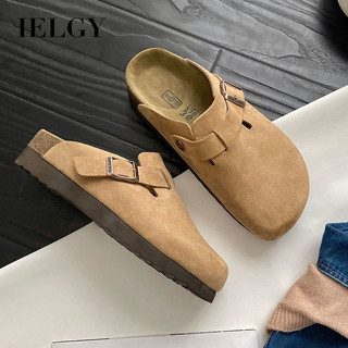 Ielgy nâu birkenstock đế nữ baotou bán trượt dép mùa hè slip-on vintage