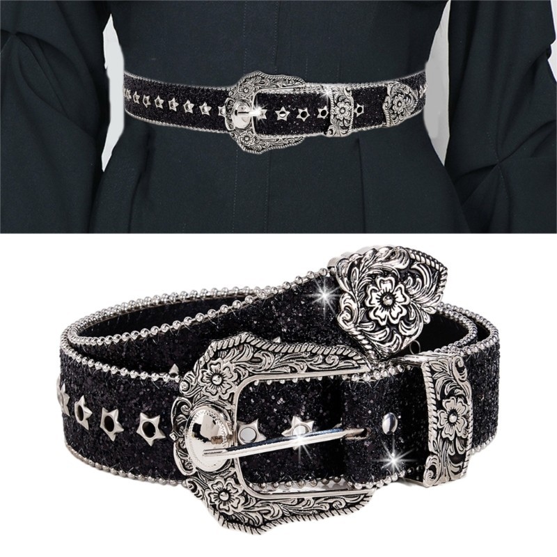 Love * Dây đeo thắt lưng thắt lưng thời trang tuyệt đẹp Diamante eo Ceinture Jeweled