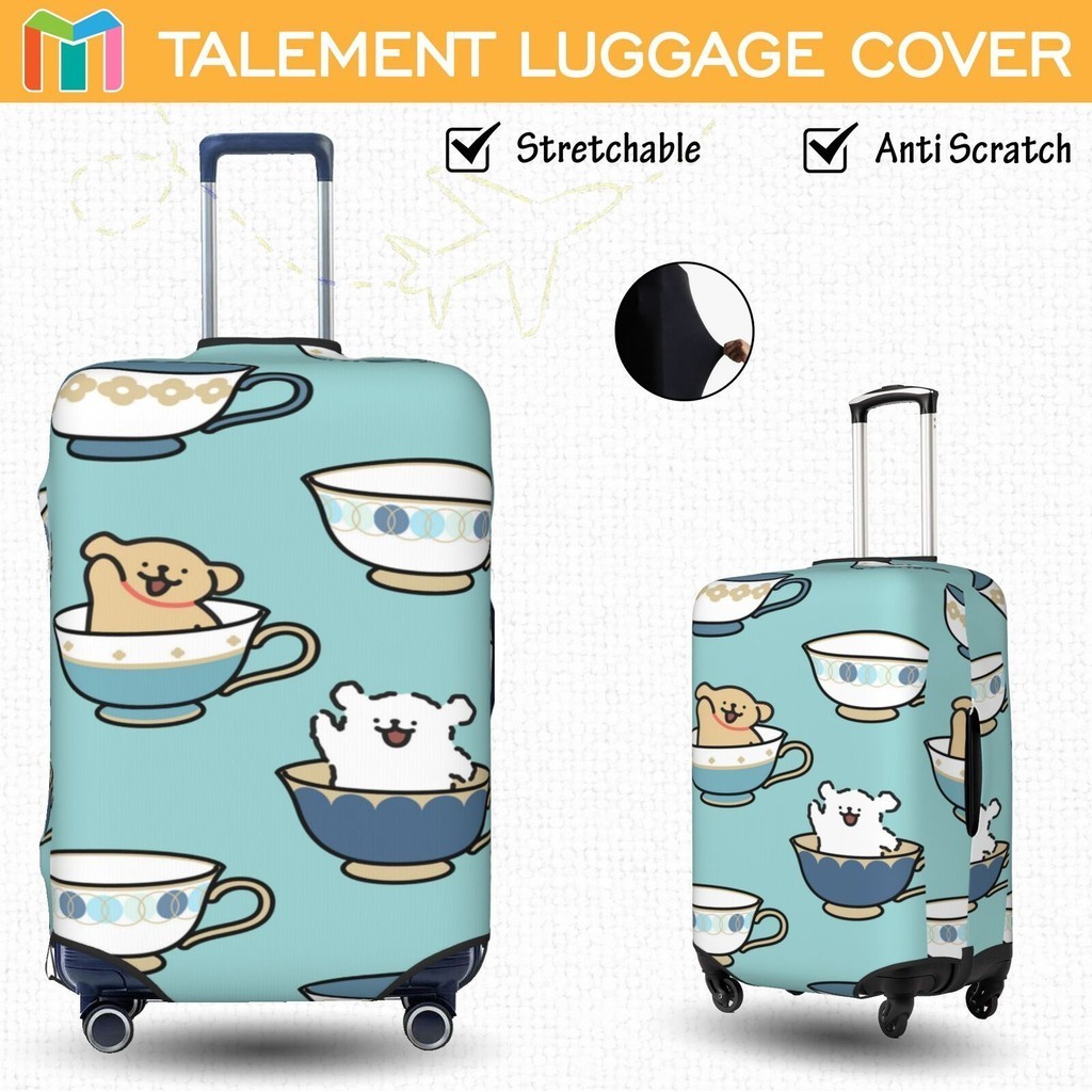 Maltese the Puppy Vỏ Bọc Vali Chống Trầy Bao Trùm Vali Độ đàn hồi Cá nhân Luggage Cover Size 18-32 i