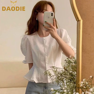 DAODIE áo sơ mi nữ áo kiểu hàn quốc thông thường sang trọng rực rỡ Tối giản WXF2460FC0 25Z240617