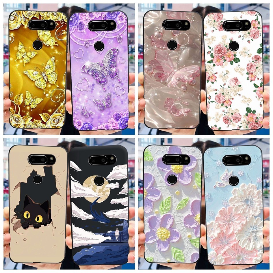 Ốp Chống Sốc Cho LG V30 Ốp Lưng V35 + V30 Plus / V30s ThinQ / V35 ThinQ Vỏ Mềm Mới Phong Cách Hoa Bư