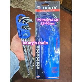 Bộ lục giác bi licota 9 cây 1.5-10mm tw-21009a-mf