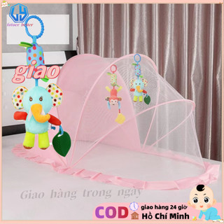 Màn chụp cho bé gấp gọn, mùng chụp cho bé chống muỗi, dùng cho giường và nôi cũi