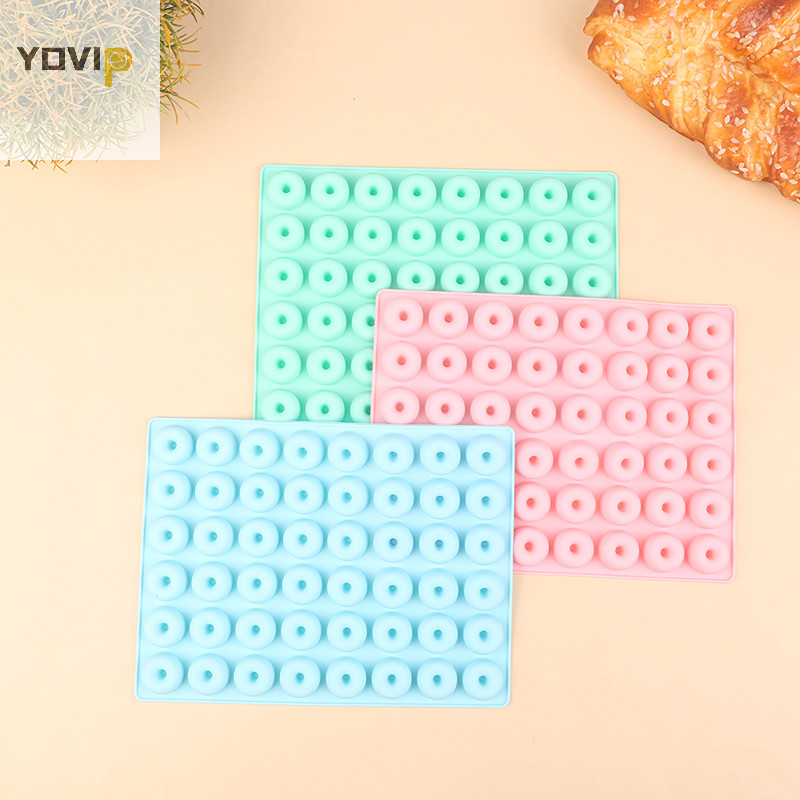 Yovip Mini Donut Chảo Khuôn 48 Khoang Silicon Nhỏ Donut Khuôn Muffin Để Nướng VN