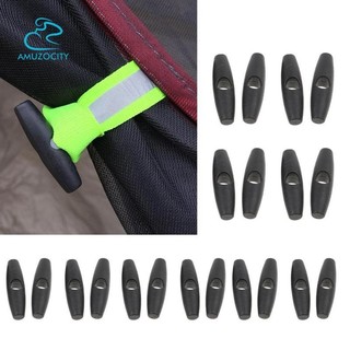 Amuzocity 20 Chiếc Lều Cắm Trại Bay Cuộn Lên Khóa Lều Bên Trong Duffle Chuyển Đổi Nút Chặn Đen 20